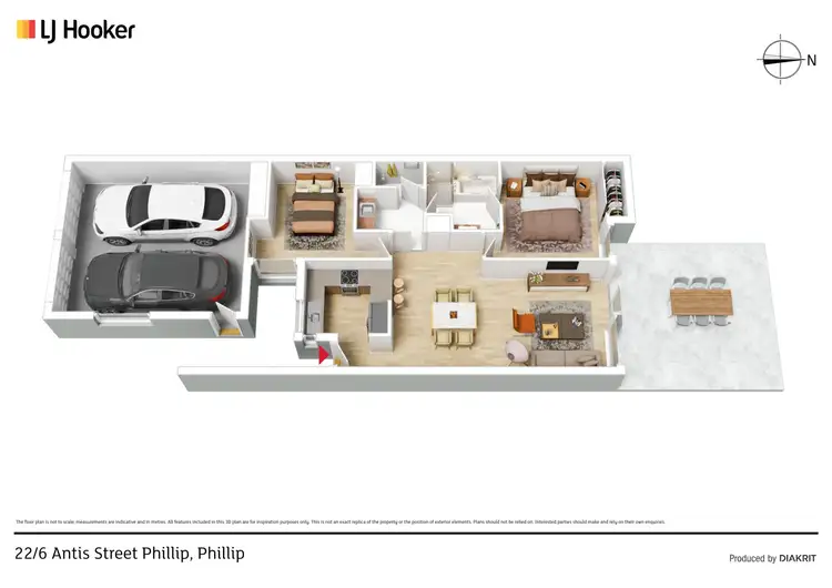 Floorplan of Homely townhouse listing, 22/6 Antis Street, Phillip ACT 2606