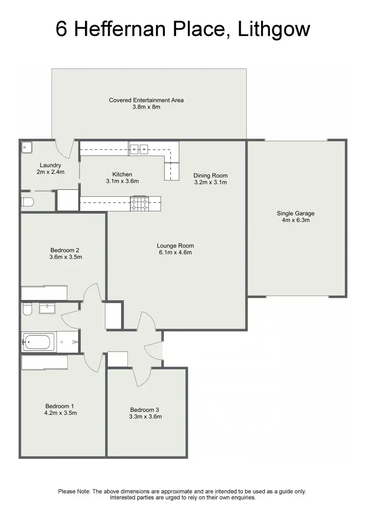 Floorplan of Homely house listing, 6 Heffernan Place, Lithgow NSW 2790