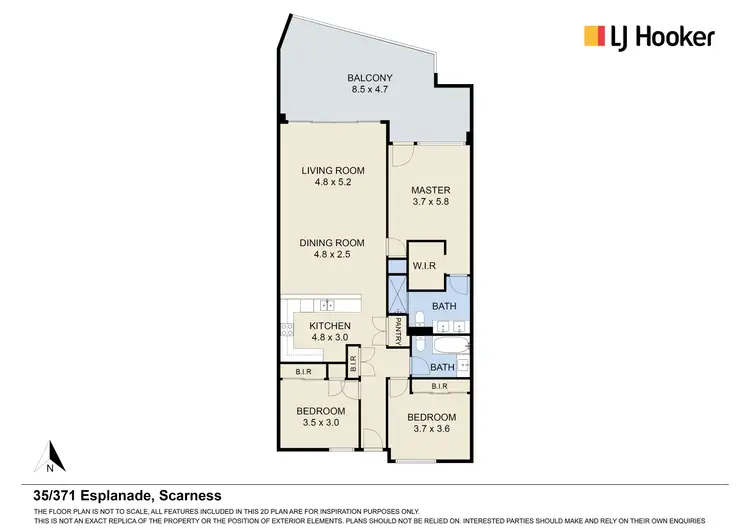 Floorplan of Homely unit listing, Unit 35/371 Esplanade, Scarness QLD 4655