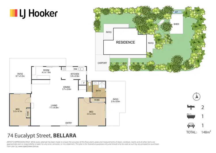 Floorplan of Homely house listing, 74 Eucalypt Street, Bellara QLD 4507