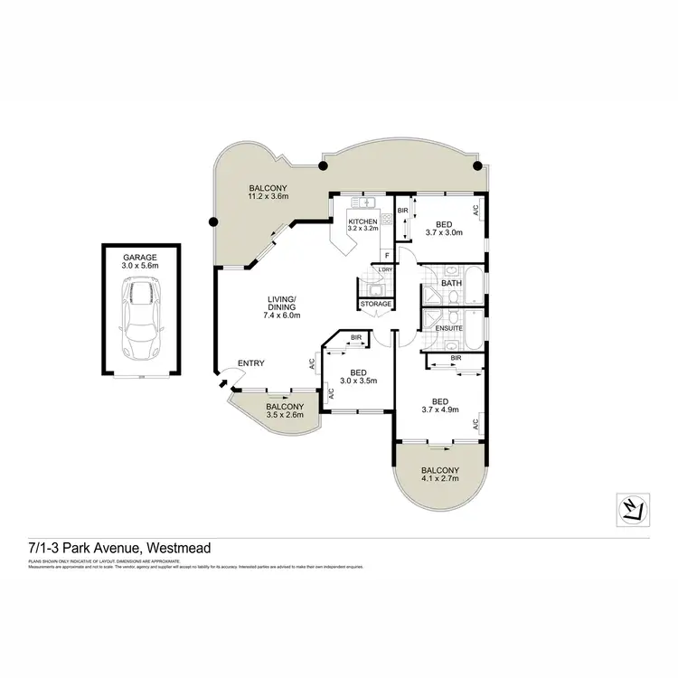 Floorplan of Homely apartment listing, 7/1-3 Park Avenue, Westmead NSW 2145