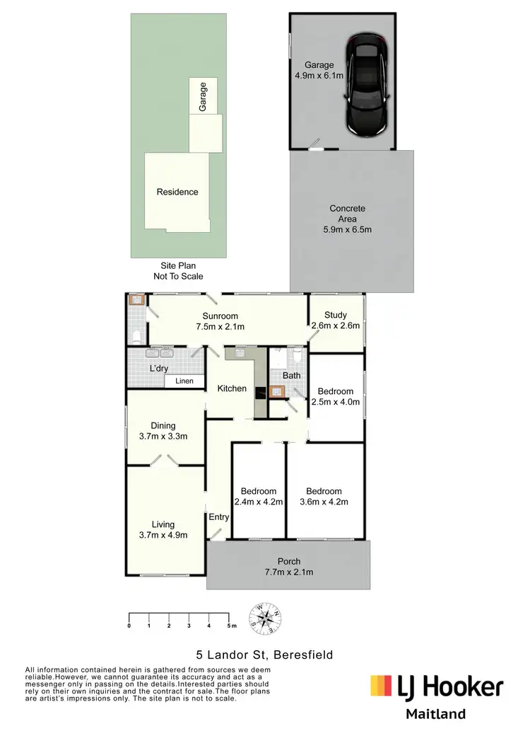 Floorplan of Homely house listing, 5 Landor Street, Beresfield NSW 2322