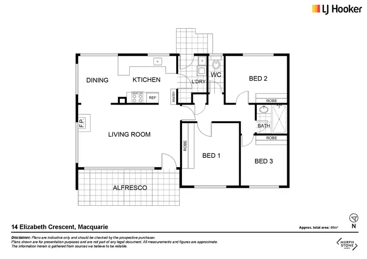 Floorplan of Homely house listing, 14 Elizabeth Crescent, Macquarie ACT 2614