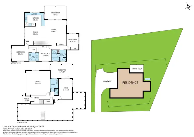 Floorplan of Homely semi-detached listing, Unit 2/8 Taunton Place, Wollongbar NSW 2477