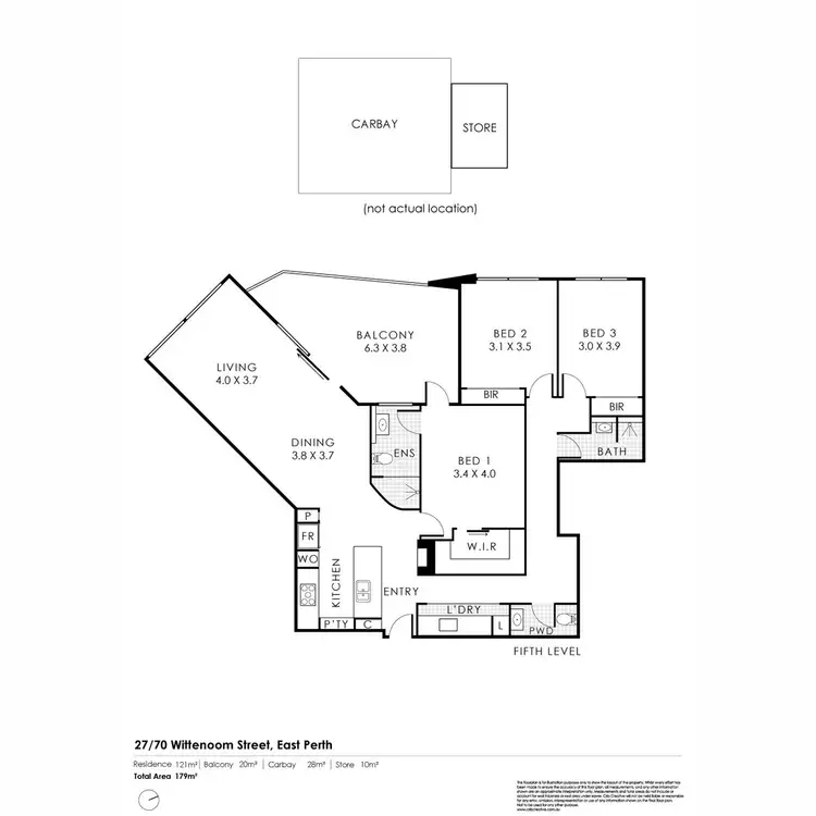 Floorplan of Homely apartment listing, 27/70 Wittenoom Street, East Perth WA 6004