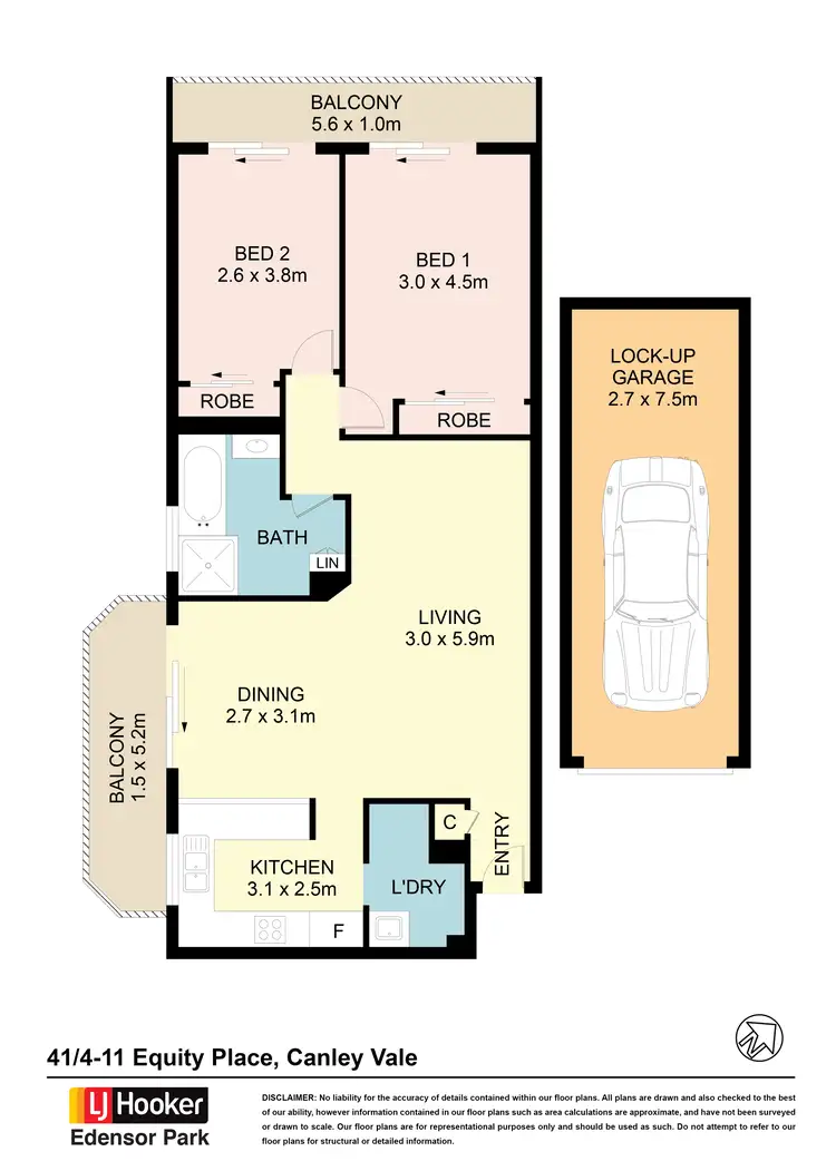 Floorplan of Homely unit listing, Unit 41/4-11 Equity Place, Canley Vale NSW 2166