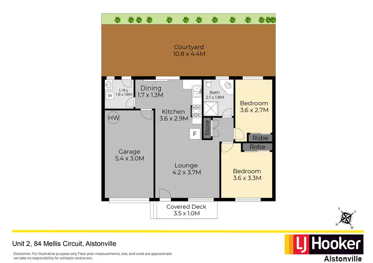 Floorplan of Homely unit listing, Unit 2/84-86 Mellis Circuit, Alstonville NSW 2477