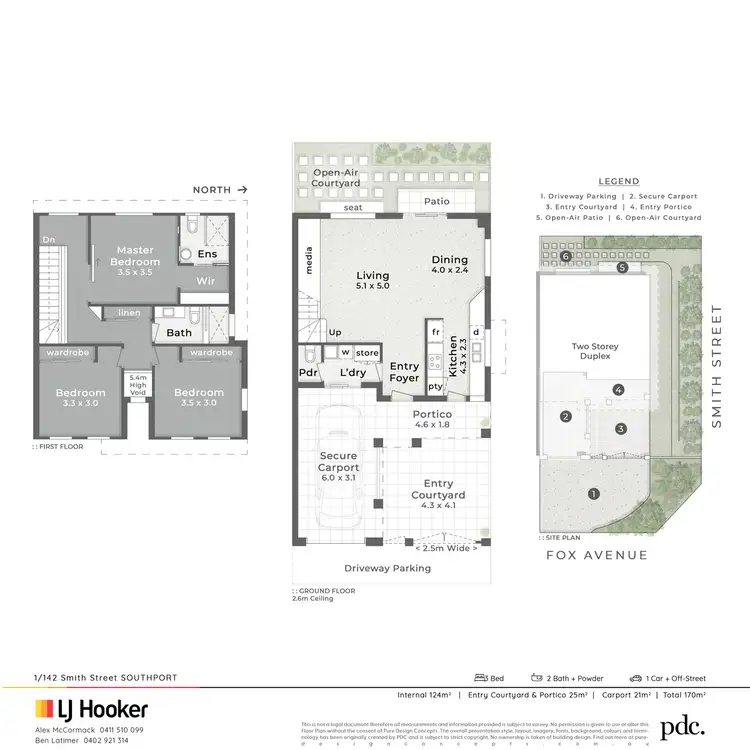 Floorplan of Homely semi-detached listing, 1/142 Smith Street, Southport QLD 4215