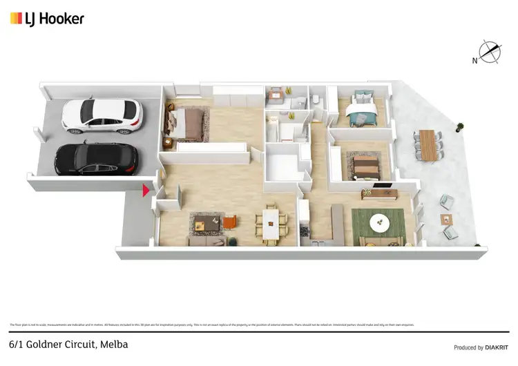 Floorplan of Homely townhouse listing, 6/1 Goldner Circuit, Melba ACT 2615
