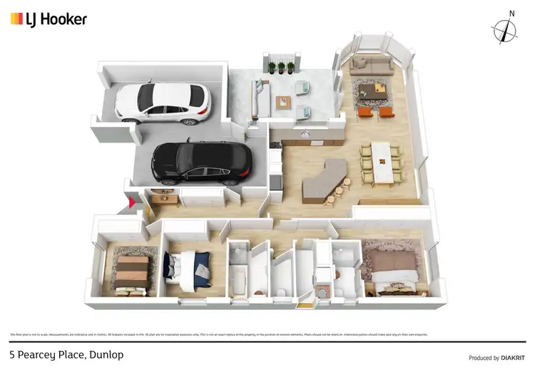 Floorplan of Homely house listing, 5 Pearcey Place, Dunlop ACT 2615