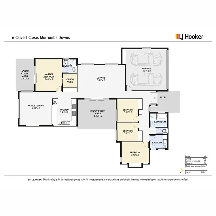 Floorplan of Homely house listing, 6 Calvert Close, Murrumba Downs QLD 4503