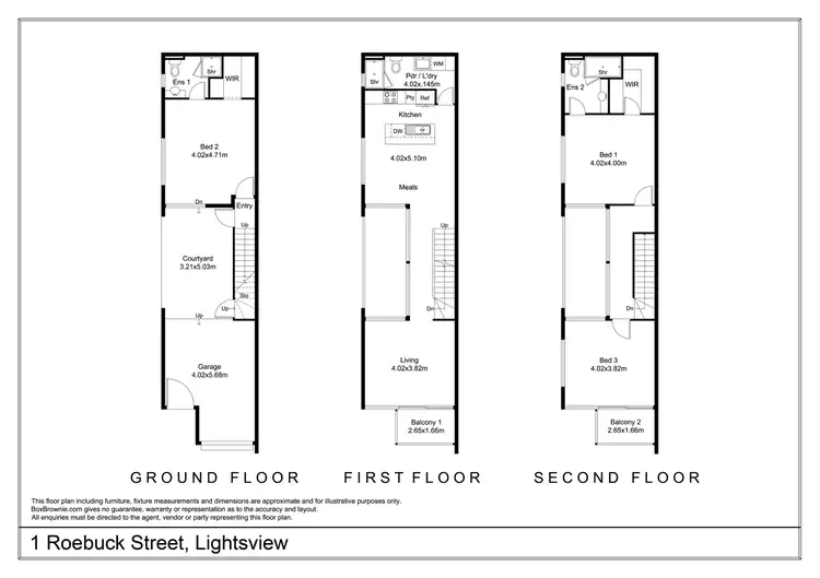 Floorplan of Homely townhouse listing, 1 Roebuck Street, Lightsview SA 5085