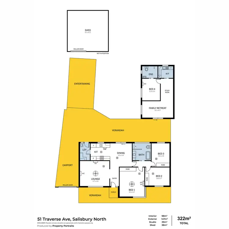 Floorplan of Homely house listing, 51 Traverse Avenue, Salisbury North SA 5108