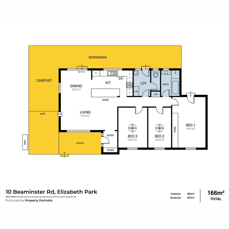 Floorplan of Homely house listing, 10 Beaminster Road, Elizabeth Park SA 5113
