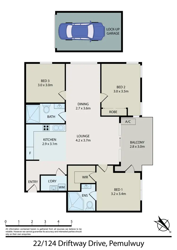 Floorplan of Homely unit listing, 22/124 Driftway Drive, Pemulwuy NSW 2145