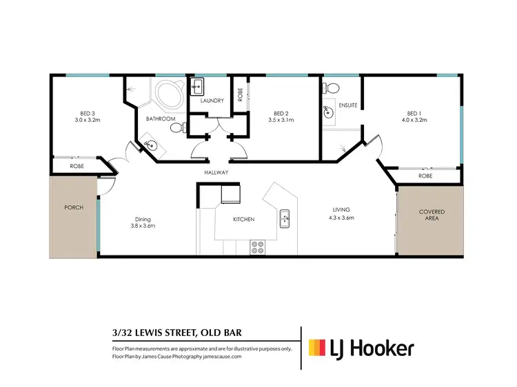 Floorplan of Homely unit listing, 3/32 Lewis Street, Old Bar NSW 2430