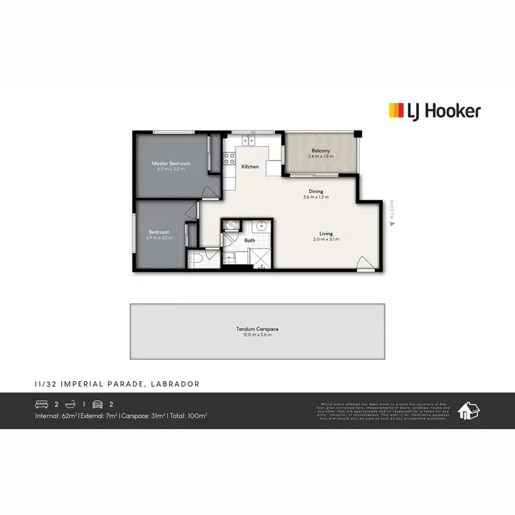Floorplan of Homely unit listing, 11/32 Imperial Parade, Labrador QLD 4215
