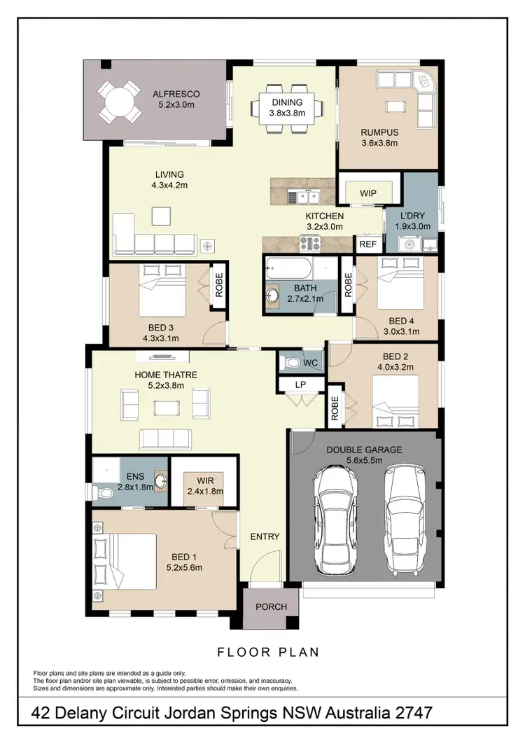 Floorplan of Homely house listing, 42 Delany Circuit, Jordan Springs NSW 2747