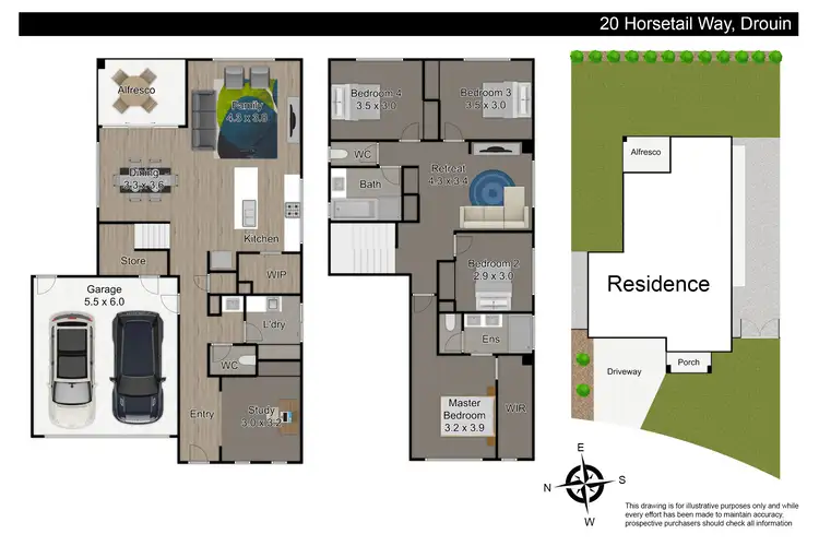 Floorplan of Homely house listing, 20 Horsetail Way, Drouin VIC 3818
