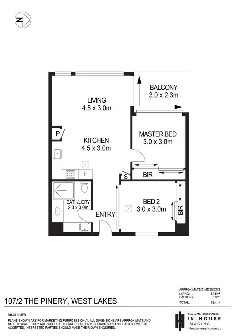 Floorplan of Homely apartment listing, 107/2 The Pinery, West Lakes SA 5021