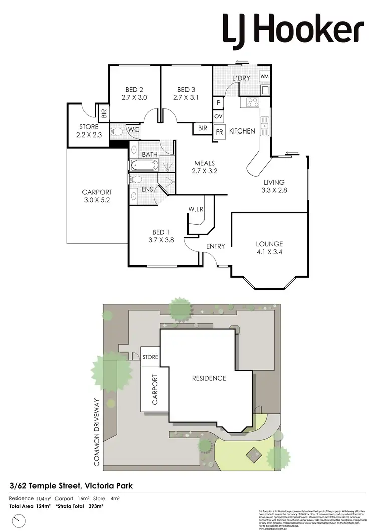Floorplan of Homely villa listing, 3/62 Temple Street, Victoria Park WA 6100