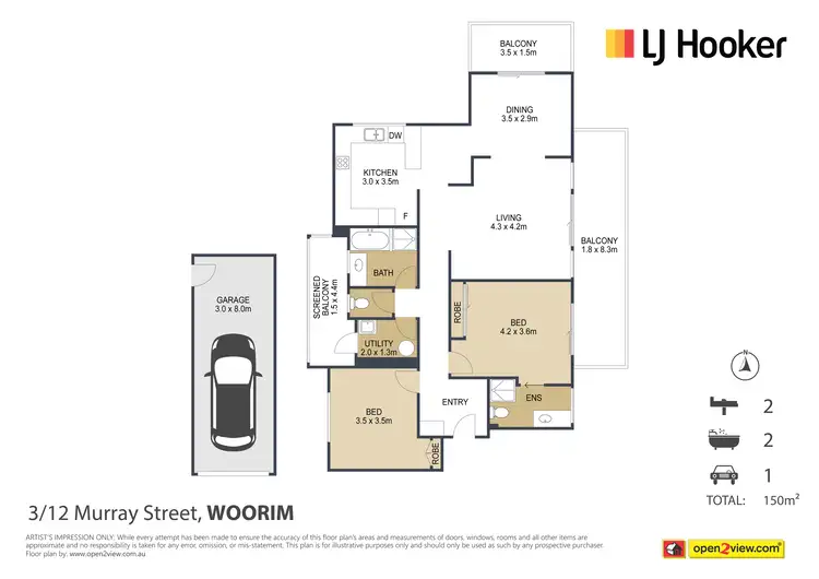 Floorplan of Homely unit listing, 3/12 Murray Street, Woorim QLD 4507