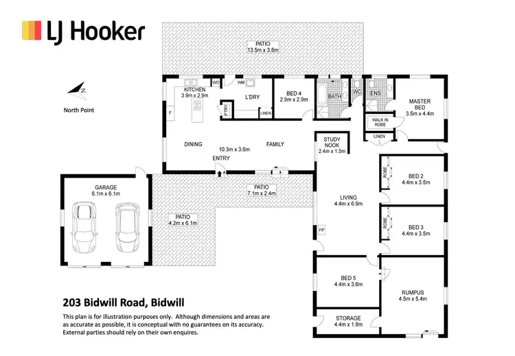 Floorplan of Homely house listing, 203 Bidwill Road, Bidwill QLD 4650