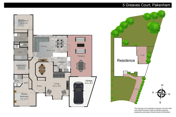 Floorplan of Homely house listing, 5 Greaves Court, Pakenham VIC 3810