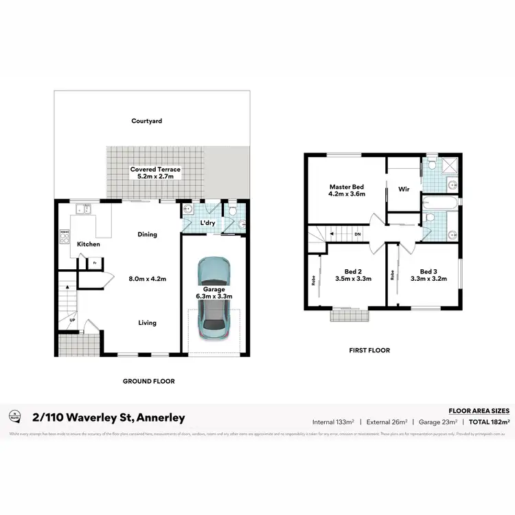 Floorplan of Homely townhouse listing, 2/110 Waverley Street, Annerley QLD 4103