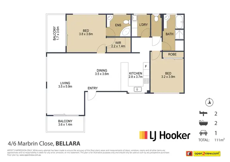 Floorplan of Homely unit listing, 4/6 Marbrin Close, Bellara QLD 4507