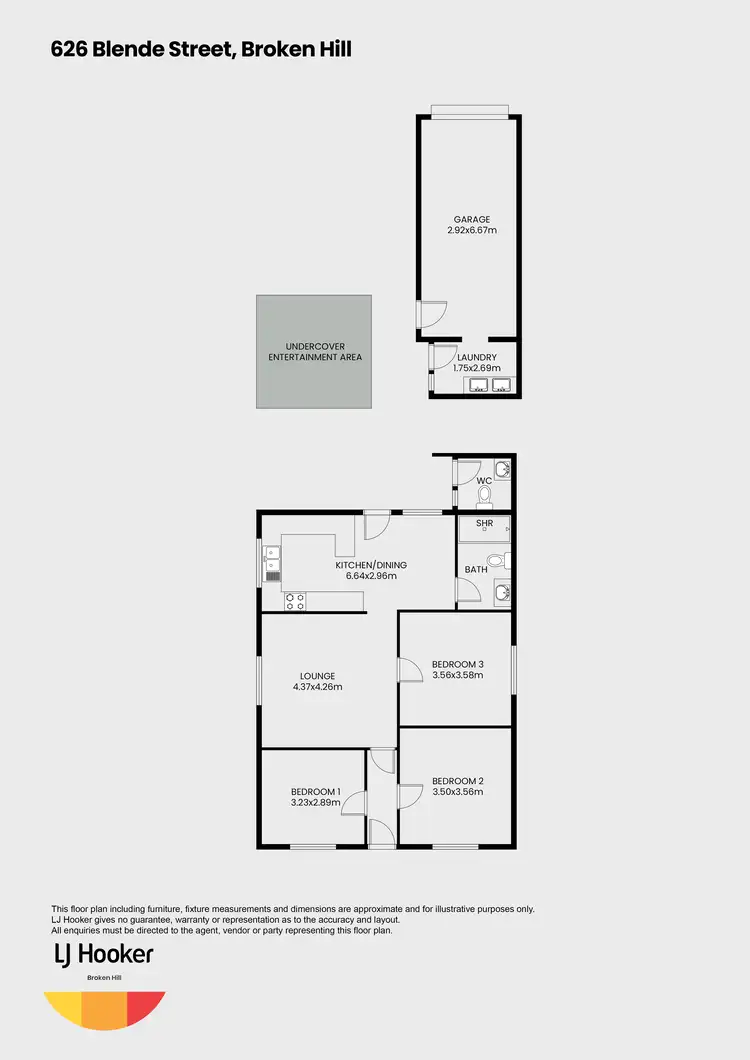 Floorplan of Homely house listing, 626 Blende Street, Broken Hill NSW 2880