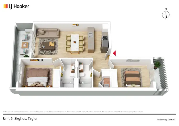 Floorplan of Homely apartment listing, Unit 65/Door 111 Skyhaus, Taylor ACT 2913