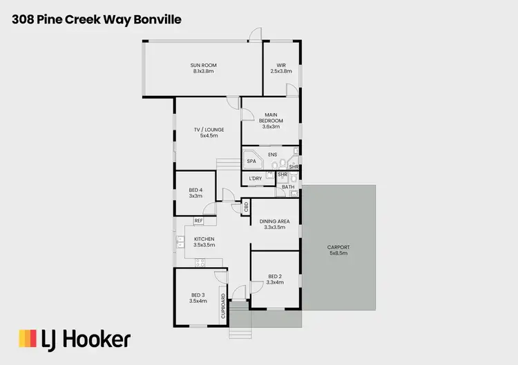 Floorplan of Homely house listing, 308 Pine Creek Way, Bonville NSW 2450