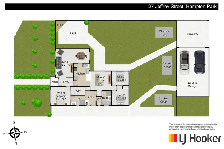 Floorplan of Homely house listing, 27 Jeffrey Street, Hampton Park VIC 3976