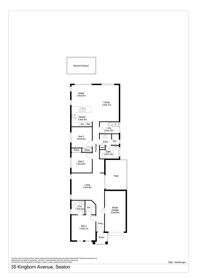 Floorplan of Homely house listing, 35 Kingborn Avenue, Seaton SA 5023