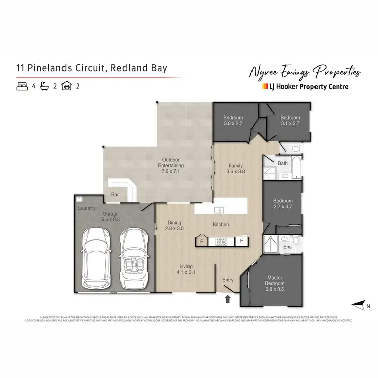 Floorplan of Homely house listing, 11 Pinelands Circuit, Redland Bay QLD 4165