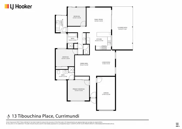 Floorplan of Homely house listing, 13 Tibouchina Place, Currimundi QLD 4551