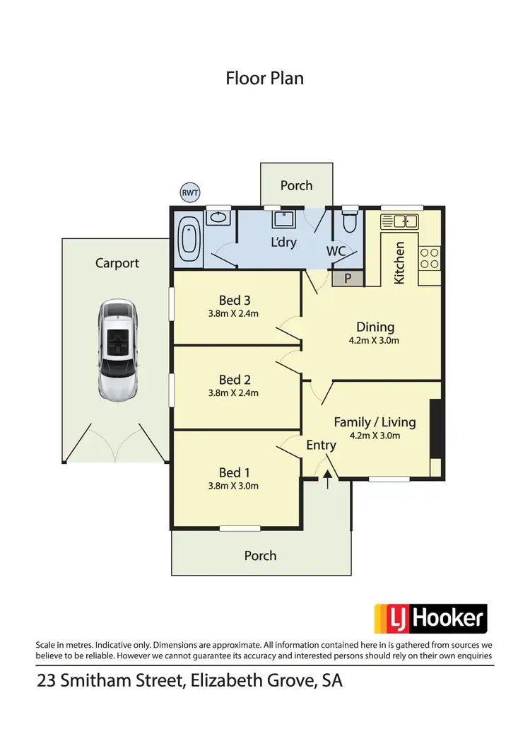 Floorplan of Homely house listing, 23 Smitham St, Elizabeth Grove SA 5112
