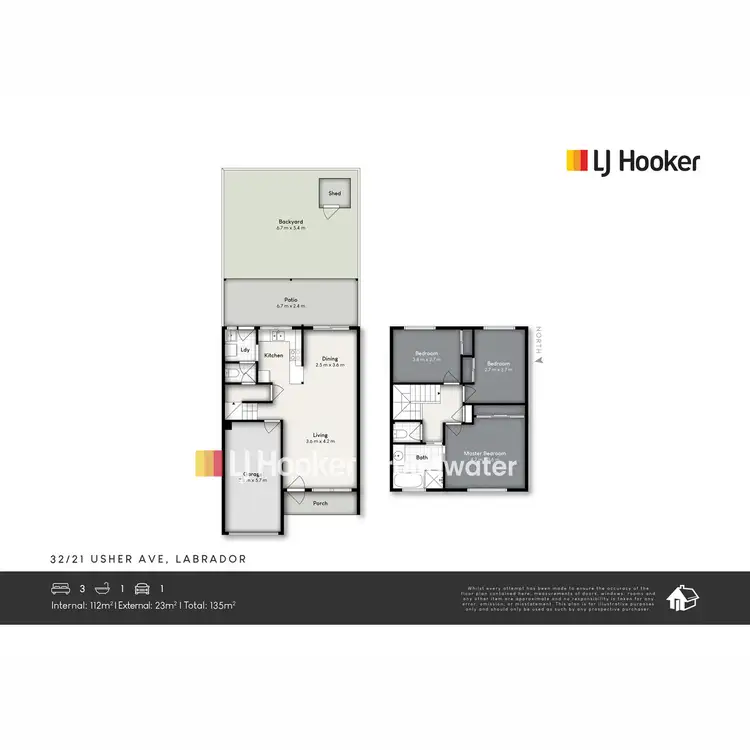 Floorplan of Homely townhouse listing, 32/21 Usher Avenue, Labrador QLD 4215
