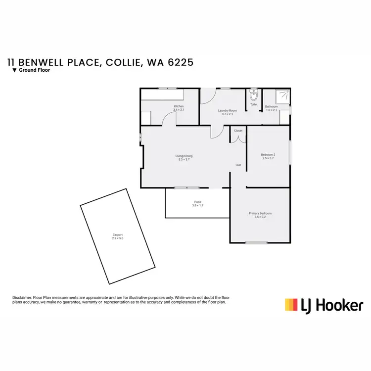 Floorplan of Homely house listing, 11 Benwell Place, Collie WA 6225