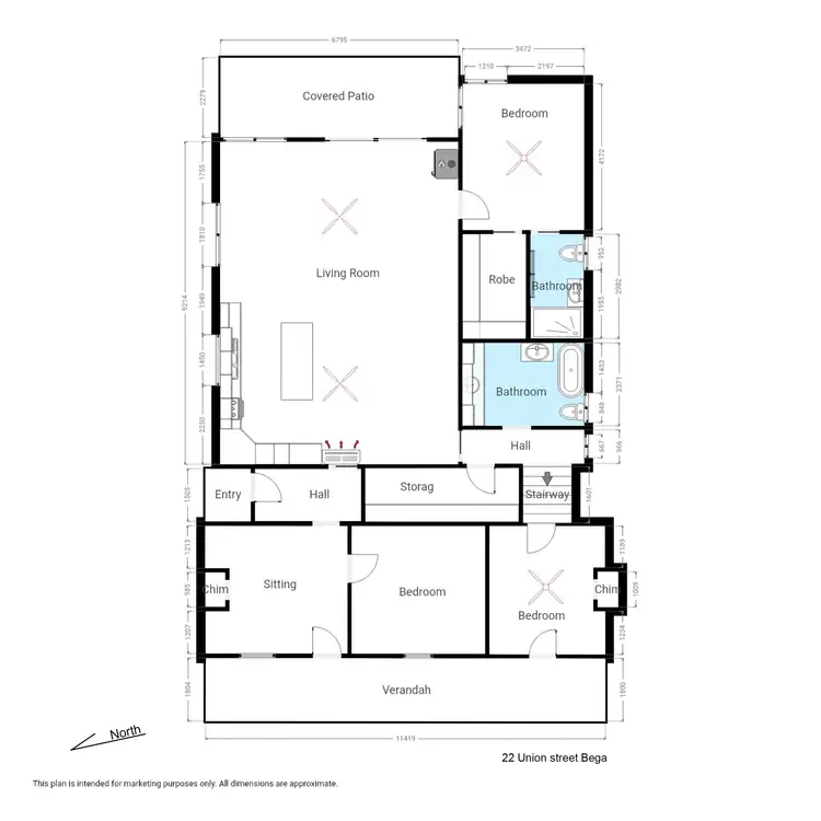 Floorplan of Homely house listing, 22 Union Street, Bega NSW 2550