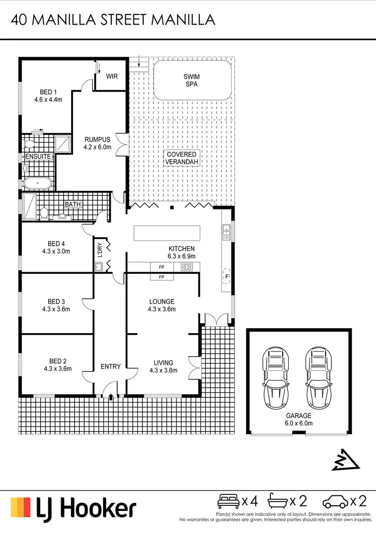 Floorplan of Homely house listing, 40 Manilla Street, Manilla NSW 2346