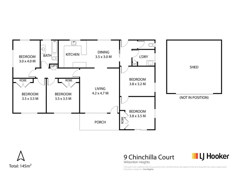 Floorplan of Homely house listing, 9 Chinchilla Court, Wilsonton Heights QLD 4350