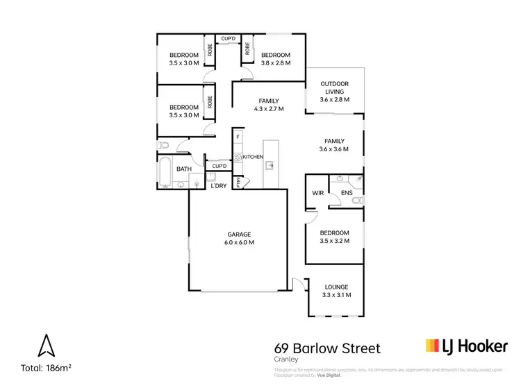 Floorplan of Homely house listing, 69 Barlow Street, Cranley QLD 4350