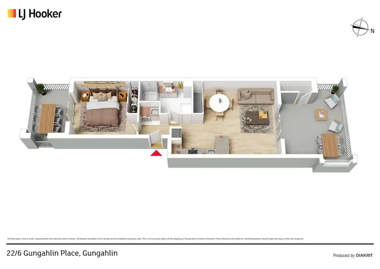 Floorplan of Homely apartment listing, 22/6 Gungahlin Place, Gungahlin ACT 2912