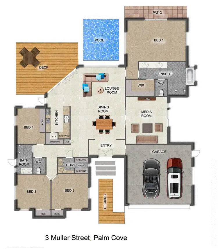 Floorplan of Homely house listing, 3 Muller Street, Palm Cove QLD 4879