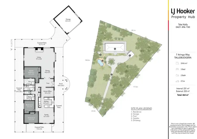 Floorplan of Homely house listing, 7 Aringa Way, Tallebudgera QLD 4228