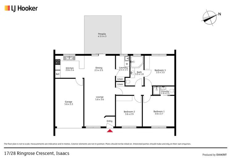 Floorplan of Homely townhouse listing, 17/28 Ringrose Crescent, Isaacs ACT 2607