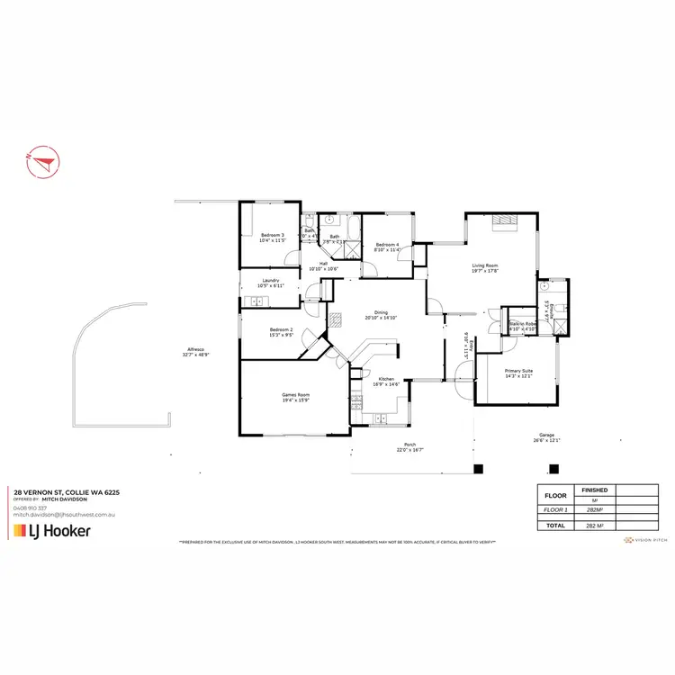Floorplan of Homely house listing, 28 Vernon Street, Collie WA 6225
