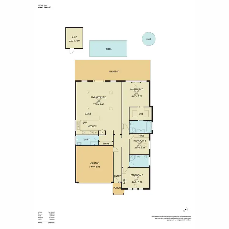 Floorplan of Homely house listing, 13 Poole Street, Gawler East SA 5118